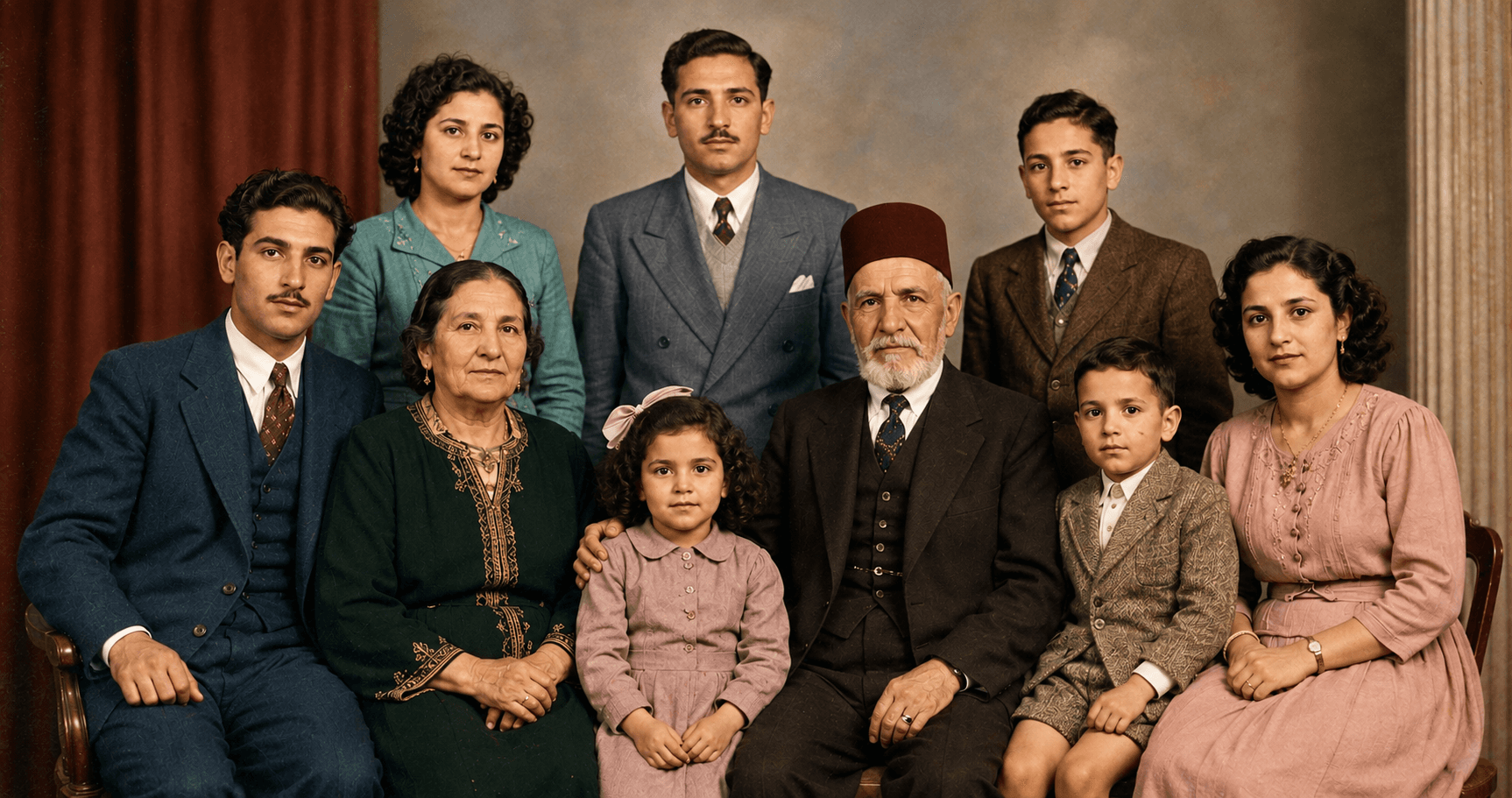 Restored family portrait