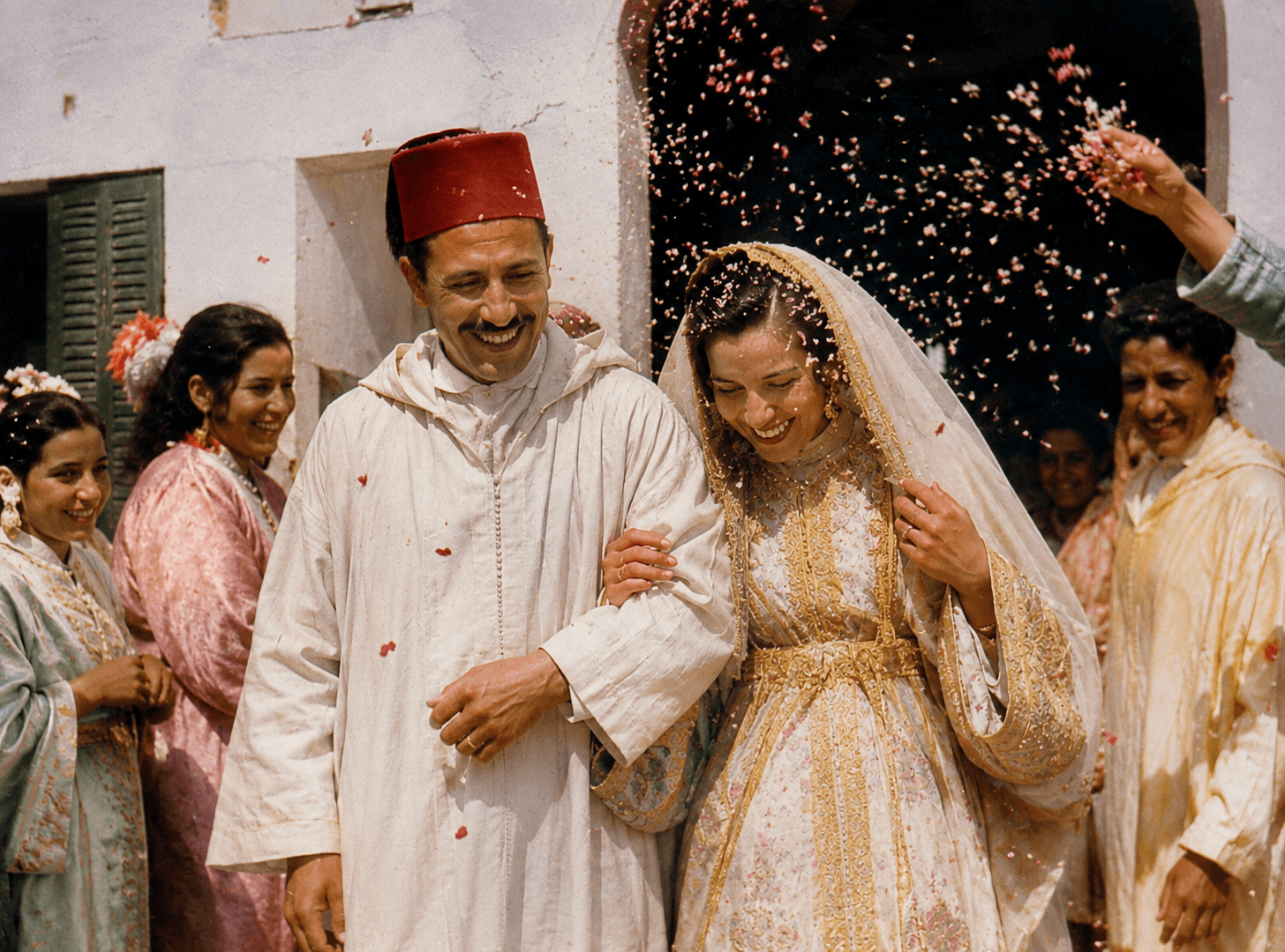 Restored family wedding photograph